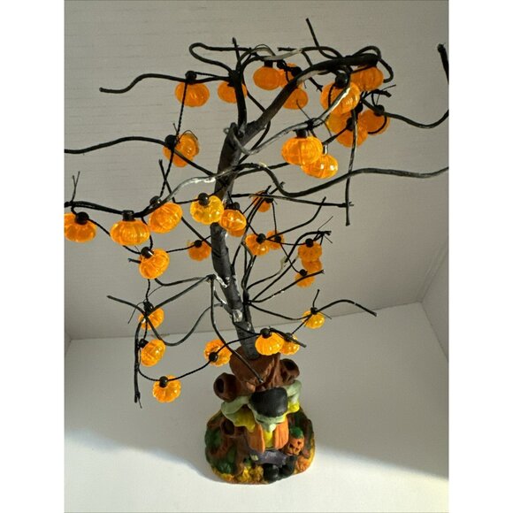 Halloween Tree Spooky Hollow Fun Loving Frankie Lighted Ceramic Tree A8 - Picture 7 of 11